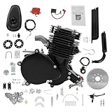 110CC Bicycle Engine Kit, 2-Stroke Gas Motorized Bicycle Conversion Kit, Petrol Gas Motor Kit Engine Refit Gas Powered Engine Motor Kit with CDI System Foot Pedal Start Bike Fit for 26