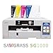 Sawgrass SG1000 Sublimation Printer & SubliJet UHD Extended Cartridge Bundle for Dye Sublimation. Includes Samples, Bypass Tray, Heat Tape, Dispenser, Beginners Guide, & Paper.