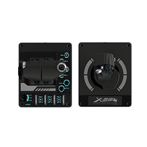 Logitech G X56 H.O.T.A.S Throttle and Joystick Flight Simulator Game Controller, 4 Spring Options, +189 Programmable Controls, RGB Lighting, 2x USB, PC - Black - image 3