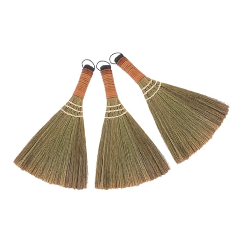 IWOWHERO Bamboo Stick Floor Maintenance Broom Hanging Loop Soft Hair for Kitchen and Home Cleaning