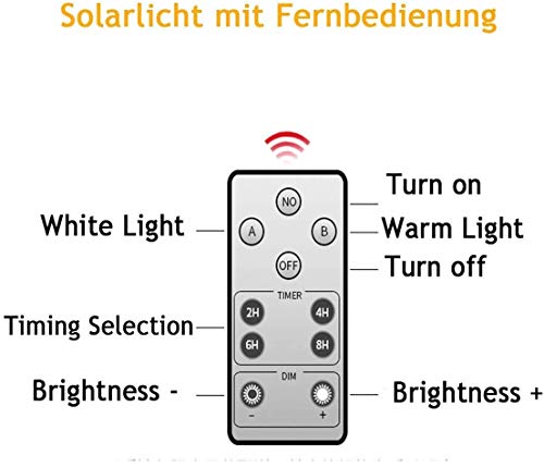 Mopoq Vintage Outdoor Wall Light, Led Solar Wall Lamp With Remote Control, 2 Brightness Dimmable, White Light/Warm Light, Smart Timing, Ip54 Waterproof Outside Lights For Garden Garage Patio Balcony [ #TOP6