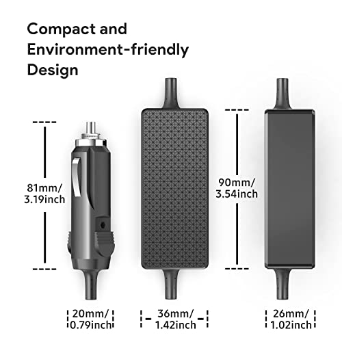 for Panasonic Toughbook Car Charger, KFD 12V-24V DC Adapter CF-AA5713AM for Panasonic Toughbook CF-19 CF-52 CF-53 CF-54 CF-18 CF-29 CF-30 CF-31 CF-33 CF-50 CF-51 CF-73 CF-74 CF-F9 Power Supply Cord by KFD - Used condition - Image 7