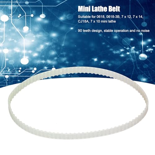 Zahnriemen Drehmaschine Zahnriemen, 90 Zähne Drehriemen Mini Drehriemen Ersatz Transparent für 0618 0618‑3B Drehmaschinenzubehör