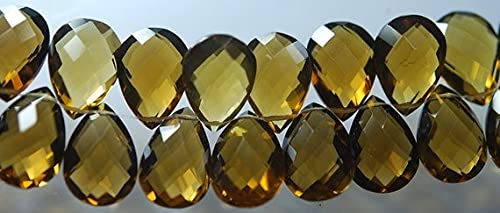Quartz miel briolette poire calibrée pour réussir facilement vos paires de boucles d'oreilles