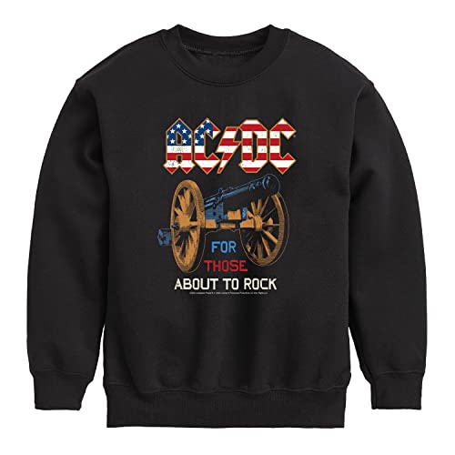 HYBRID APPAREL - ACDC - For Those About To Rock - Toddler And Youth Crewneck Fleece Sweatshirt