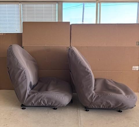 Universal High Back Tractor Seats with Slide Tracks in Gray - Set of Two - Multiple Mounting Patterns, Waterproof Design - Compatible with Tractors, UTV, Toro, and Mowers