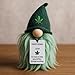 Emotional Encouraging Support Weed Gnome – Your Little Cannabis Companion, Funny Mini Gnome Figurine with Marijuana Leaf Beanie and Motivational Tag, Novelty Desk Decor (1pcs)