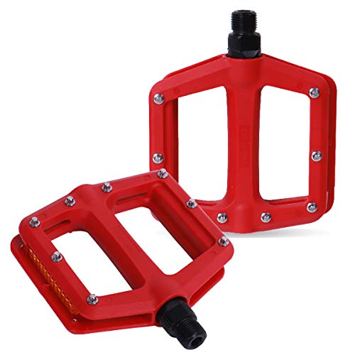 DRBIKE MTB Pedals Mountain Bike Pedals Lightweight Nylon Fiber Bicycle Platform Pedals