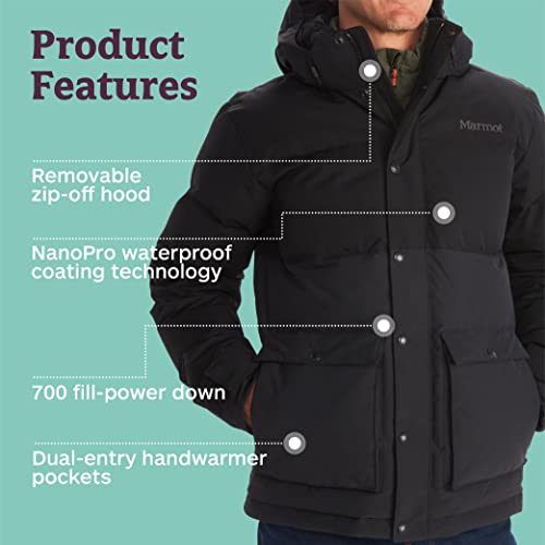 Marmot Men Fordham Jacket, Warm Down Jacket, Insulated Hooded Winter Coat, Windproof Down Parka, Lightweight Packable Outdoor Jacket - Image 5