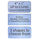 QIPAN Engraved Custom Name Plate,Brushed Stainless Steel Personalized Name Plaque,Metal Engraving Custom Name Plate with Adhesive Backing or Screws for URN,Trophy, Picture Frame (X-Large-Silver)