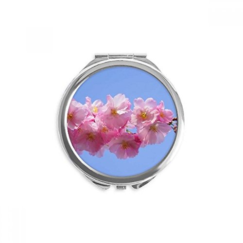 Miroir rond maquillage de poche floral pour retouches en voyage