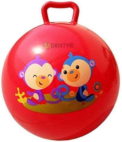 DRIXTY Sit and Bounce Rubber Hop Ball for Boys Girls Toys | Balls for Kids (Size Large,Multicolour)(65 cm)