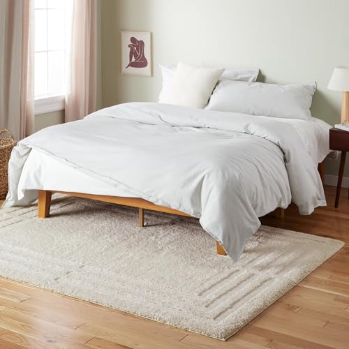 Tapete decorativo beige 144x108 cm estilo moderno miniatura 4