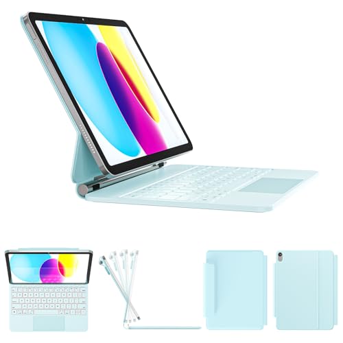 RAYMCRAFT iPad 11 (A16 2025)/10 P[X L[{[ht Magic Keyboard 2022 Springy obNCgL[ ɂ\ }`^b` gbNpbh u[