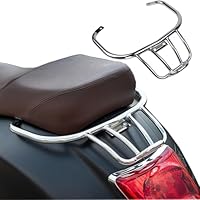 SHINKXMT Motorrad-Beifahrersitz, Gepäckträger, Gepäckträger, Griffe, Haltegriff, Rücksitzschienen-Set, Gepäckträger für VES&pa GTS300/ GTV300/ GTS250/ GTS125 Zubehör 2008–2023 (Silber)