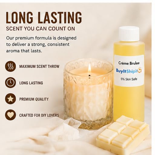 Image of Creme Brulee Fragrance from Our Holiday Collection - Perfect for Adding Aroma to Freshies, Candles, Diffusers, and Room Sprays - 32 oz