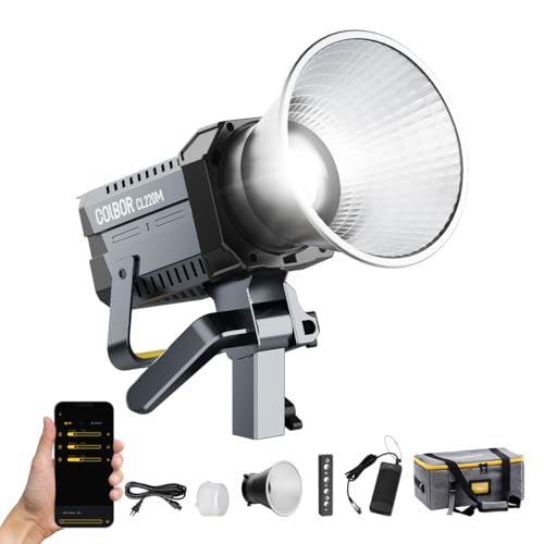 Luce Video CL220M PRO 220W Light 5600K Daylight CRI96+ 58.100Lux1m COB Luce Studio con APP Attacco Bowens 7 Effetti di Illuminazione per Fotografia