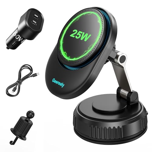 Geerealy for 25W MagSafe Car Mount Charger with Built in Cooling Fan - image 8