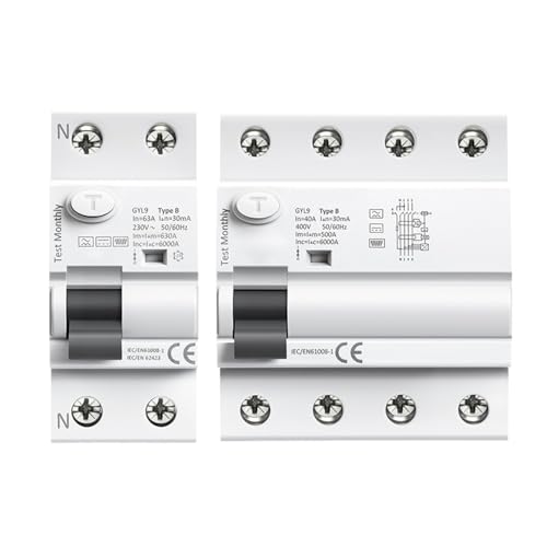 Interrupteur différentiel RCCB Type B 2P 40A 30mA pour tableau électrique - 4