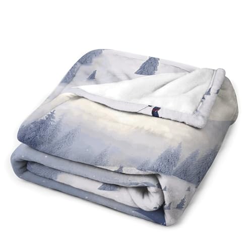 Couverture d'hiver en microfibre extra large contre le froid du canapé