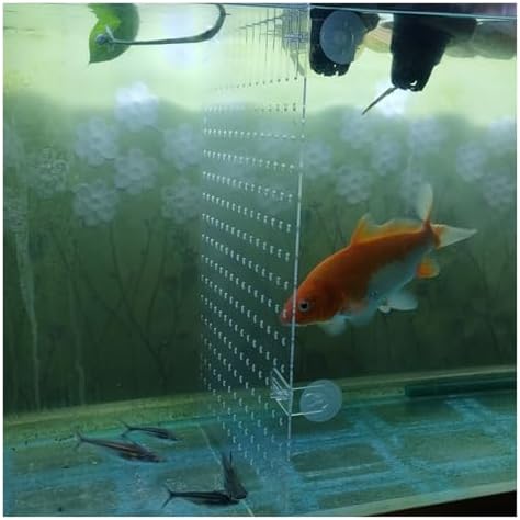 Adjustable Acrylic Fish Tank Divider with Suction Cups, 40x70cm Aquarium Filter for Baby Fish, Clear Partition for Aquatic Separation and Growth