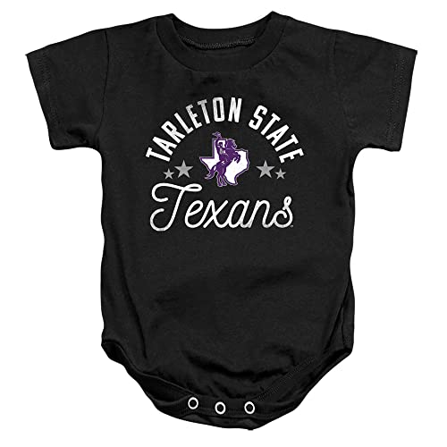 Tarleton State University Official Texans Unisex Infant Snap Suit for Baby,Black, 12 Months