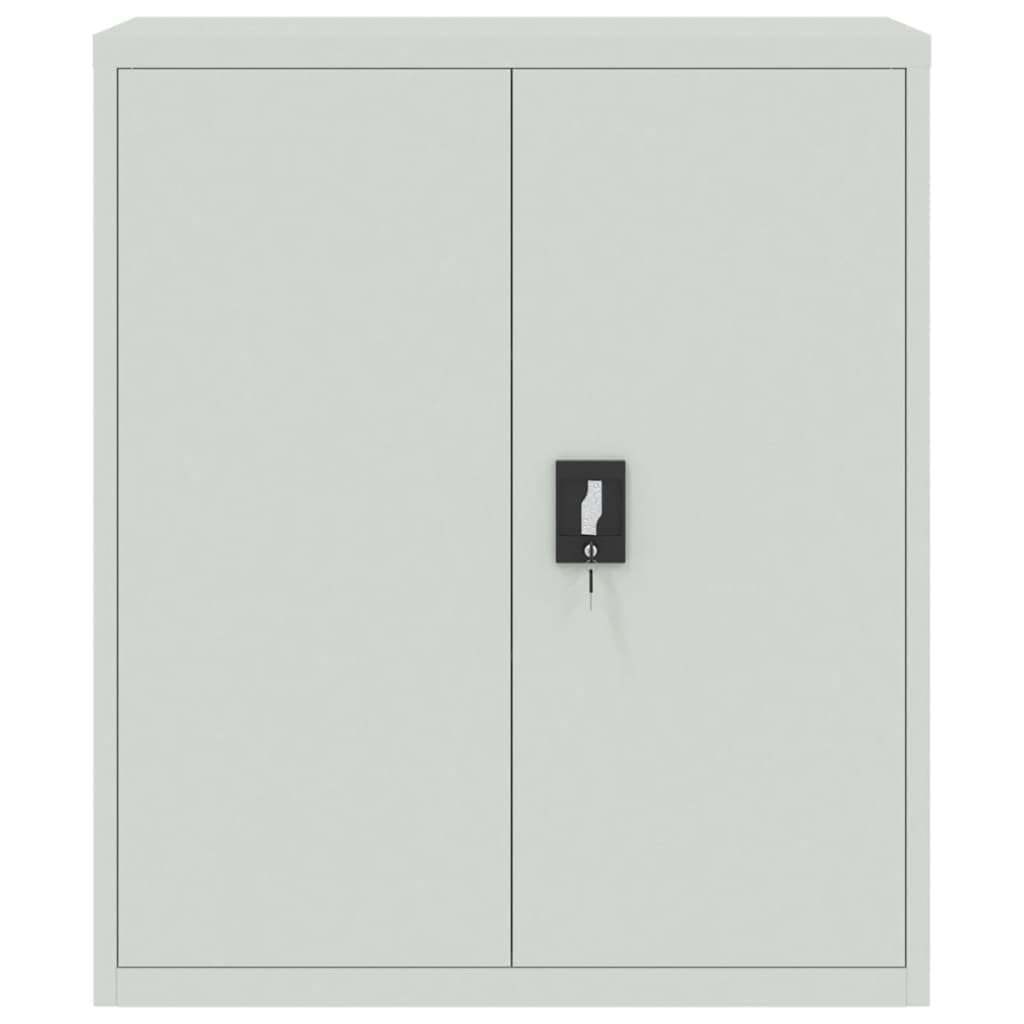 Armadio Classificatore in Acciaio Grigio Set 2 Pezzi 90x40x145 cm | Mobiletto archivio con serratura di sicurezza per documenti in ufficio o studio. Include 2 moduli sovrapponibili.