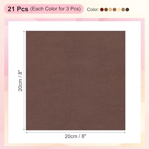 Tissu en coton marron pour patchwork PATIKIL sans gaspillage - 2