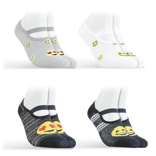 Kit 4 Pares Meias Antiderrapante Pilates Sapatilha Estampas