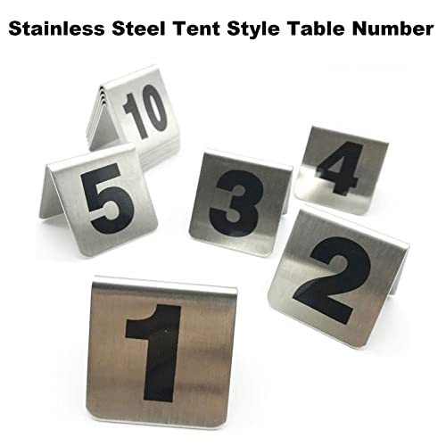 Numéro de table empilables en métal anti-vent pour terrasses de bistro - 6