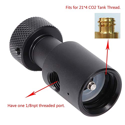 CO2 Refill Adapter, CO2 Carbonator Cylinder Tank On/Off Refill Adapter Bottle Connector CO2 Tank Accessories, for Soda Maker Home Machine