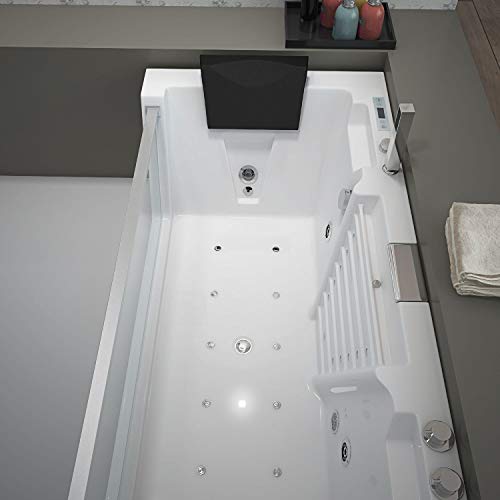 Whirlpool Badewanne Tronitechnik Mykonos 180 cm mit Heizung und Hydromassage