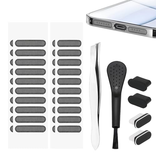 KALIONE USB C Dust Plug Set Charging Port Protector Anti Dust Cover Port Cover Charging Port Cleaner Speaker Cover, Mobile Phone Speaker Mesh Protector Dustproof Cleaning Brush Cleaner Tweezer KALIONE USB C Dust Plug Set Charging Port Protector Anti Dust Cover Port Cover Charging Port Cleaner Speaker Cover, Mobile Phone Speaker Mesh Protector Dustproof Cleaning Brush Cleaner Tweezer