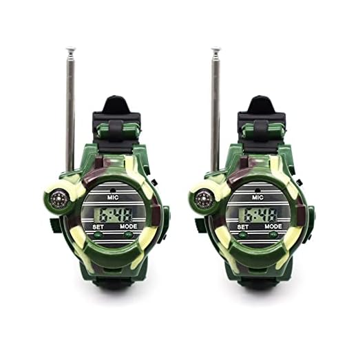 Walkie Talkies Watch, Llamaababie Walkie Talkies for Kids, 7 in 1 Two-Way Radio Long Range Transceiver with Flashlight Outdoor Army Toys, Cool Radio Watch Gifts for Boys Girls