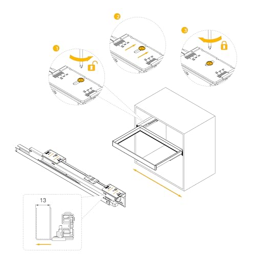 Miniatura 4 de Emuca - Kit De Cajón Organizador Y Bastidor Regulable Quartz Para Armarios, Guías De Cierre Suave Y Extracción Total, Módulo 80cm, Acabado Titanio