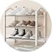 Zapatero hogar 4 niveles, zapatero organizador almacenamiento blanco, El soporte del gabinete de almacenamiento con estante de torre es duradero, organizador de zapatero apilable fácil de montar