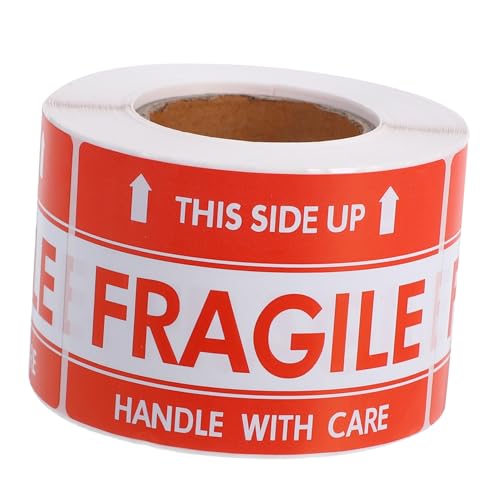 OKUMEYR Fragile Shipping Labels Stickers High Adhesive for Logistics Warehouse Protection