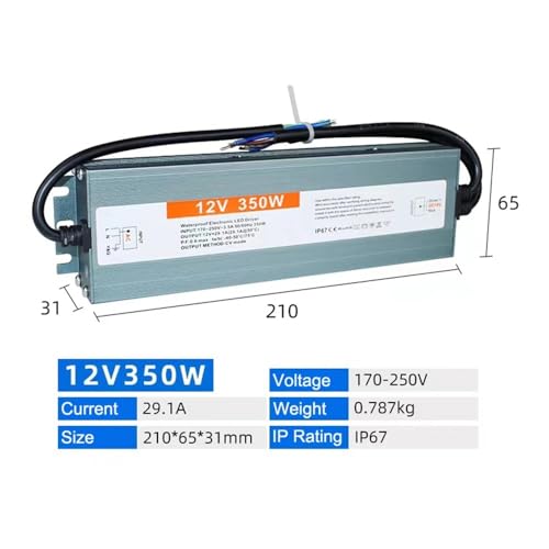 Alimentation LED IP67 12V 150W extra-plate pour ruban et éclairage extérieur