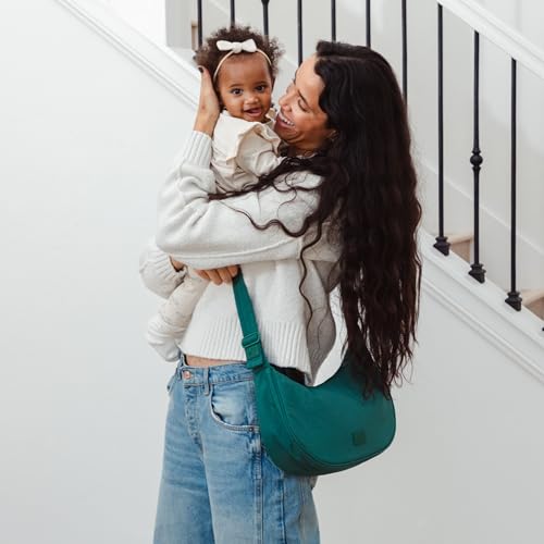 Freshly Picked Zurich Crescent Crossbody Sling Bag, Forest Green4