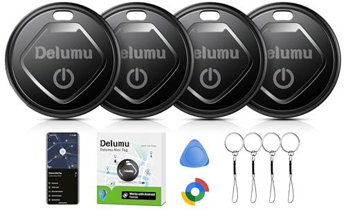 Android Smart Tracker Tag, 4 Pack Buscador de Objetos Bluetooth Funciona