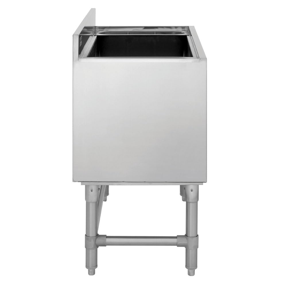 Kratos Commercial Underbar Ice Bin with 7 Circuit Cold Plates and Bottle Holders - Stainless Steel, 18"x36" (32L-008)
