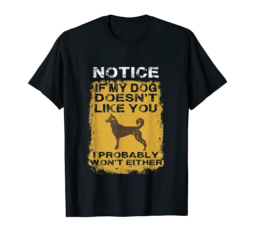 Funny If My Dog Doesn’t Like You Pet Lover Doggo Design T-Shirt, Black