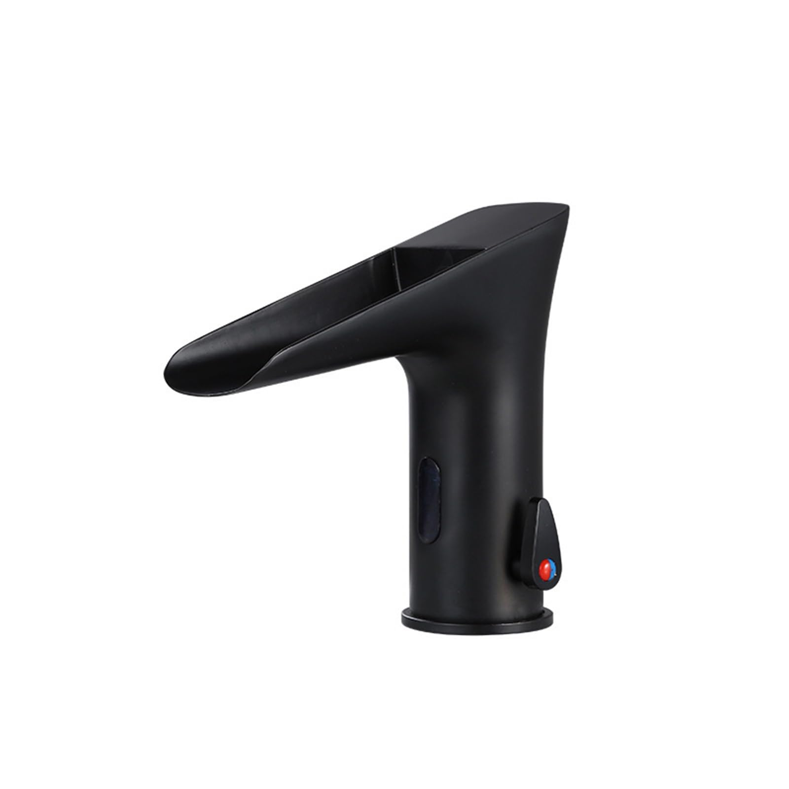 Cynebxilg Black Automatic Sensor Faucet Bathroom Taps Waterfall Mixer Taps For Basin Hot And Cold Water Sensor Faucet Basin Taps For Bathroom
