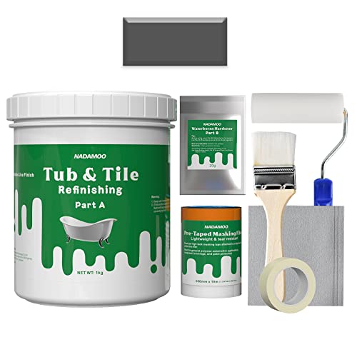 NADAMOO Tub & Tile Refinishing Kit 1kg Dark Gray