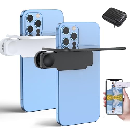 Mirror Effect Lens - Capture Stunning Reflections Instantly, Smartphone Camera Mirror Reflection Clip Kit. Clip Reflection Mirror for Phone Back Camera, for Outdoor Travel Photography (Black+White)