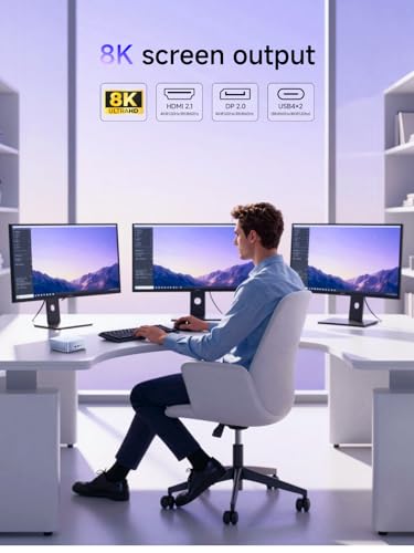 Image of MINISFORUM AI X1 Mini PC, AMD Ryzen AI 9 HX 470, (12C /24T, up to 5,2 GHz,86 Tops), Radeon 890M, 2 x USB4, OCuLink, Quad 4K Output, Wi-Fi 7, 2.5GbE(NO RAM /SSD /OS)