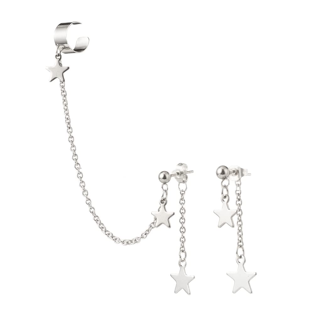 See full amazon price history chart for Via Mazzini No-Tarnish No-Fading Asymmetrical Chain Stars Ear Cuff Earrings For Women And Girls (ER2078) 1 Pair Via Mazzini No-Tarnish No-Fading Asymmetrical Chain Stars Ear Cuff Earrings For Women And Girls (ER2078) 1 Pair (B0BPBMZ27P) Amazon Price History, Amazon Price Tracker