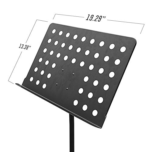 Pupitre d'orchestre AxcessAbles SM-501 noir résistant pour éviter la chute des livrets - 6
