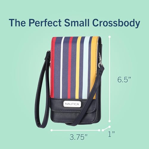 Image of Nautica Catalina Vegan Leather RFID Womens Crossbody Cell Phone Purse Holder Wallet