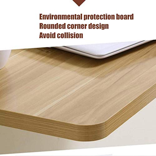 Table murale à abattant en bois avec double support pour bureau flottant